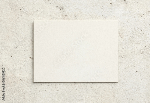 Blank Menu Card Flat Lay on Textured Surface, Minimalist Design for Restaurant or Event