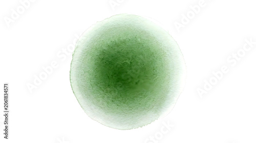 Soft green watercolor circle gradient painted on textured white paper background