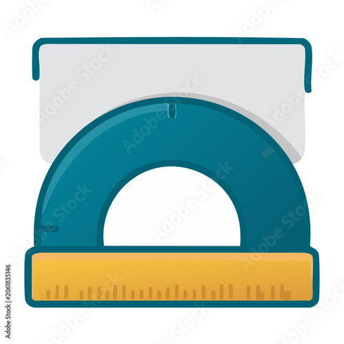 Flat design tape measure icon