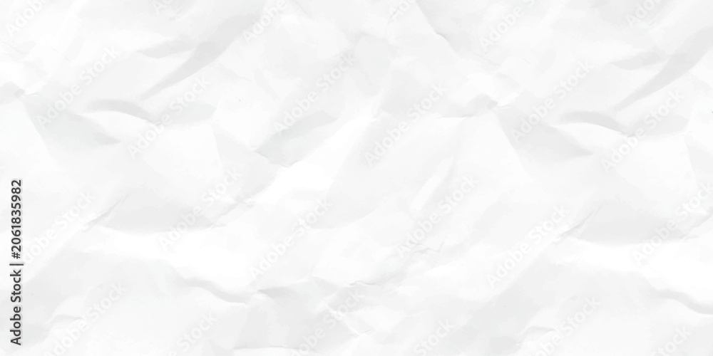 Fototapeta premium White crumpled paper recycled Kraft sheet texture background. White Paper Texture background. Crumpled white paper abstract shape background with space paper for text. 