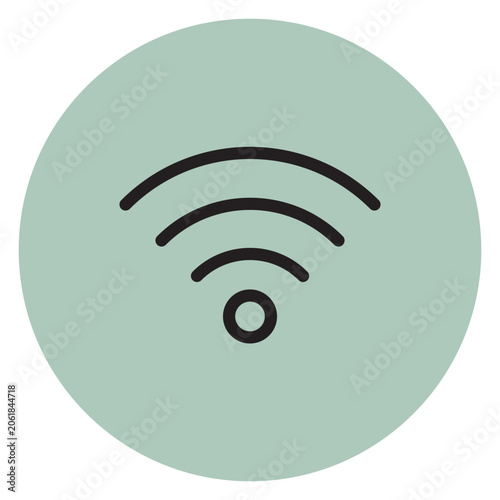 wi-fi, wireless network icon on mint color background