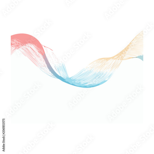 Colorful folded fabric close-up on white background
