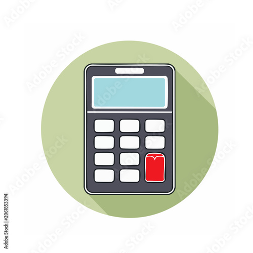 Flat design smartphone icon with app screen