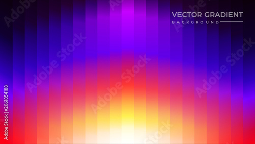 Abstract geometric gradient background with colorful vertical stripes and vibrant sunset colors