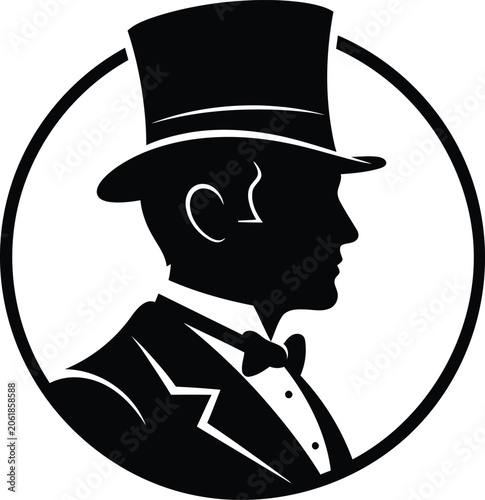 Elegant gentleman silhouette representing class style and sophistication