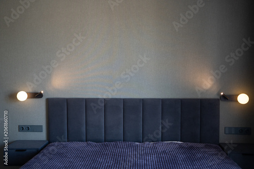 Fotografía Bedroom headboard, home minimalist interior