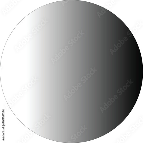 Abstract Gradient Circle with Smooth Transition from White to Black