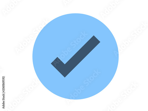 Blue Checkmark PNG – Bold Tick Approval Symbol