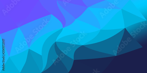 Blue and Purple Gradient Polygonal Background Illustration Design