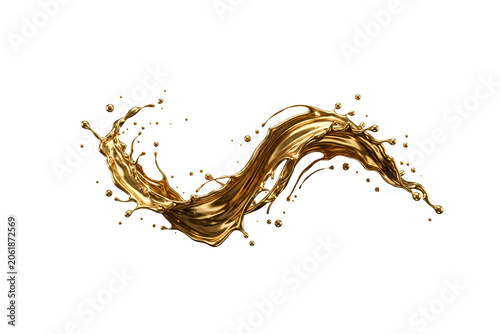  Gold splash liquid