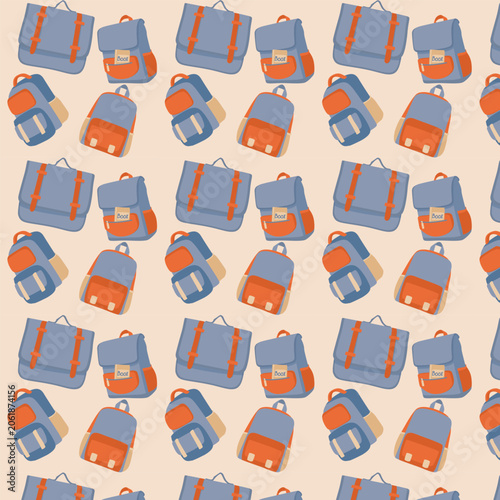 School backpack for travel, backpack set, learning, education