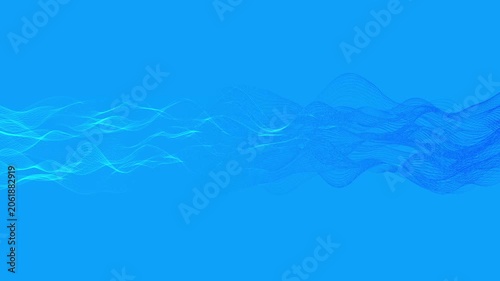 Blue Abstract Wave Motion Background with Smooth Flowing Animation