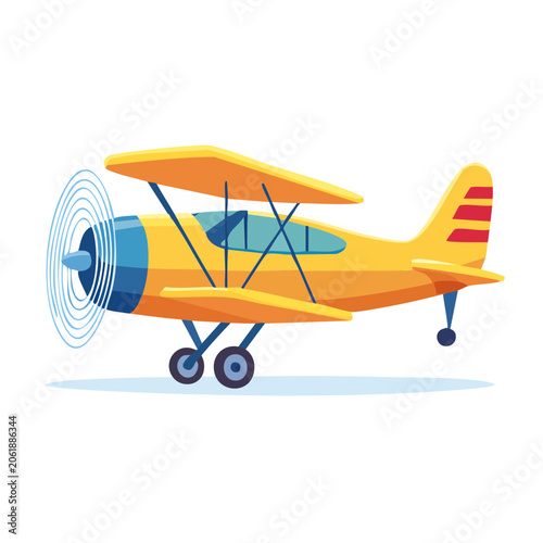 Flat design airplane with suitcase vector