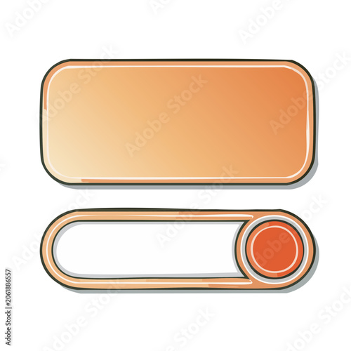 Wireless charger pad flat design orange