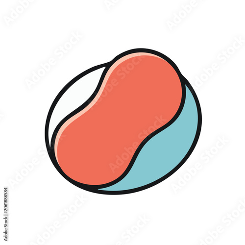 Yin yang symbol flat design vector