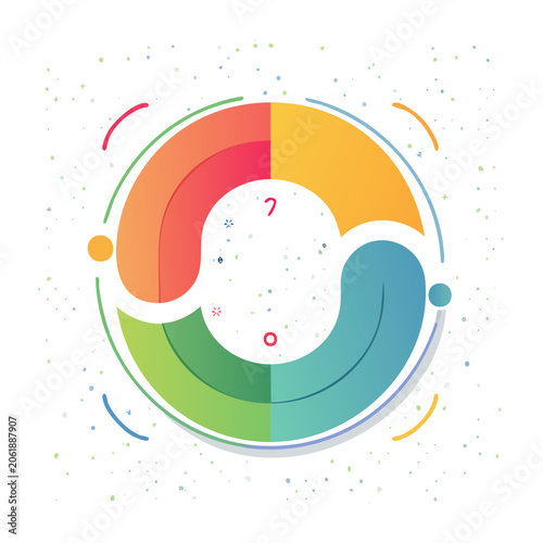 Flat design target with concentric rings