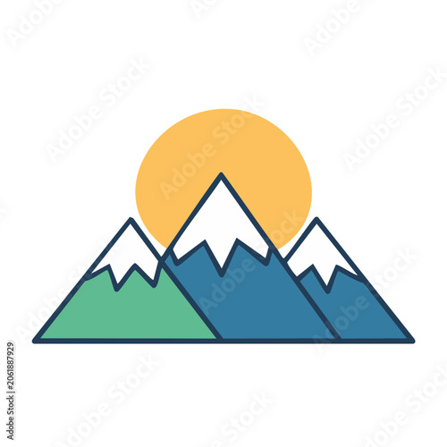 Flat design warning sign with lightning bolt