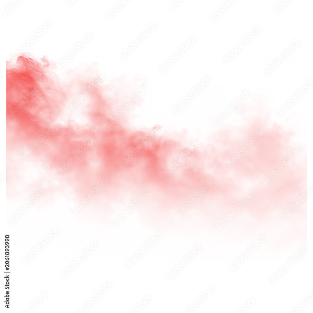 Obraz premium Abstract Pink Smoke Swirl on White Background Minimalist Art Concept