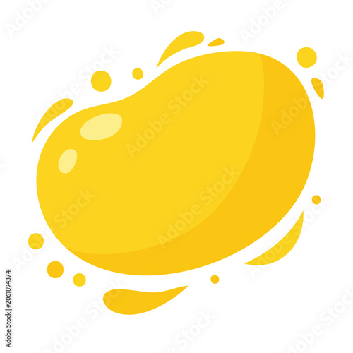 Flat design orange fruit isolated on transparent background