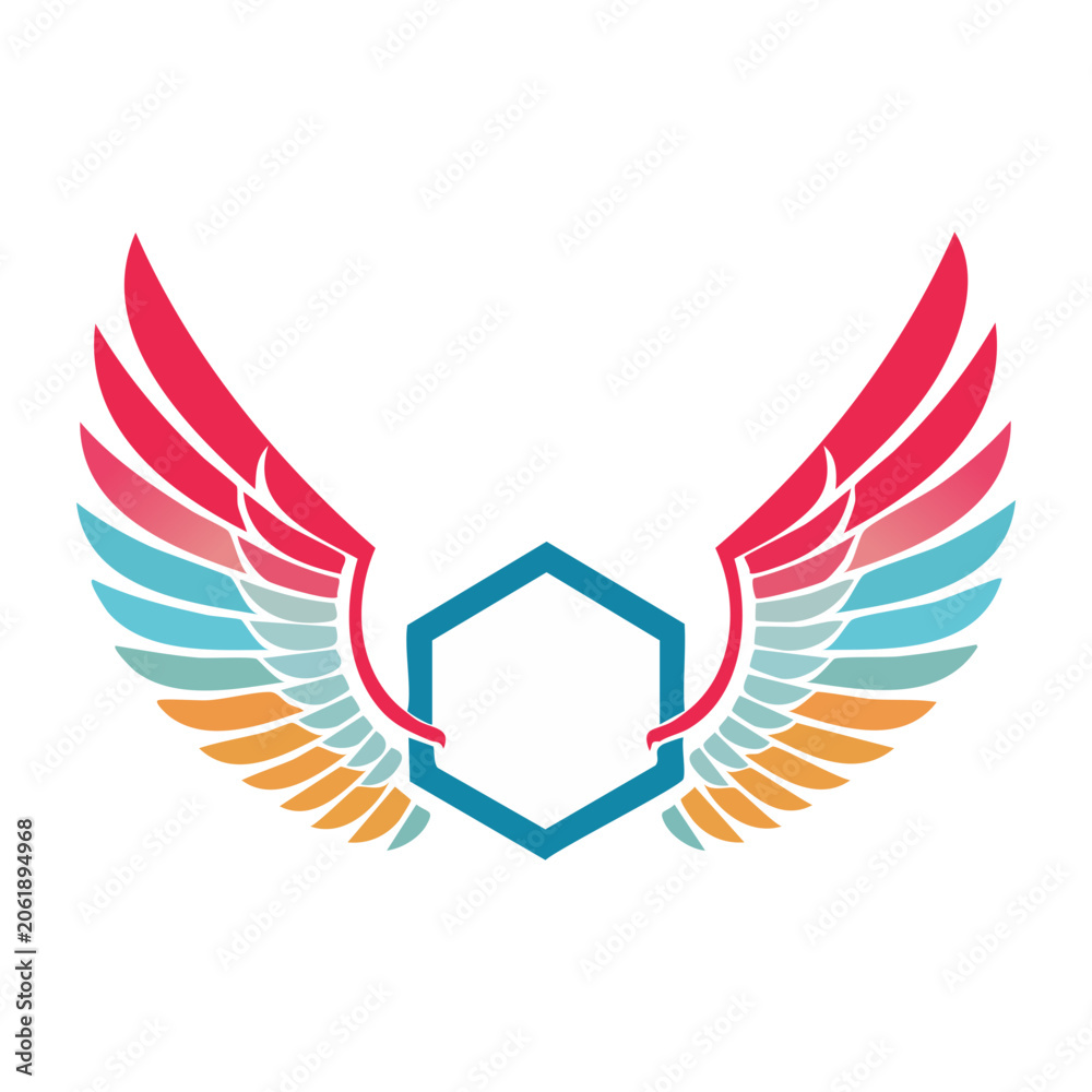 Obraz premium Abstract geometric ribbon bow vector