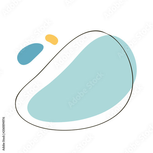 Abstract teardrop shape with gradient fill