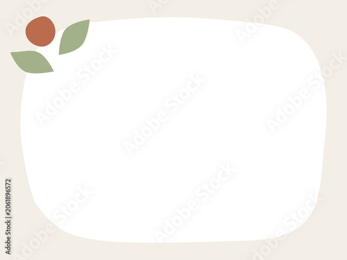 Minimalist Hand Drawn Nordic Style Frame Illustration for Message Card and Banner