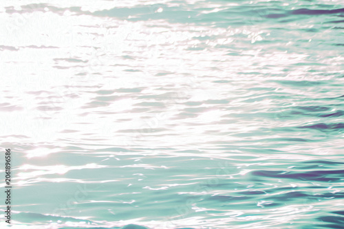 Ocean Ripples & Waves - White Saturated w/Lithographic Look in Sea Colors-Backdrop, Background, Wallpaper, Border, Frame (filtered photo w/Texture)