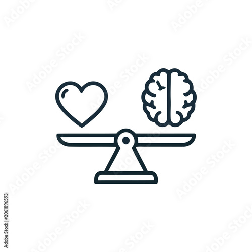 Mental and Emotional Balance line art