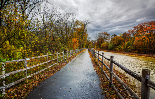 hiking trail in autumn