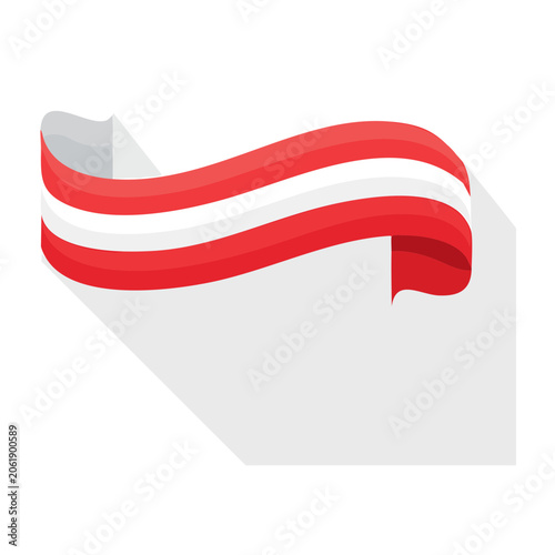 Red and white sports headband isolated