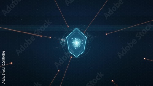 Futuristic Cyber Security Data Protection Shield