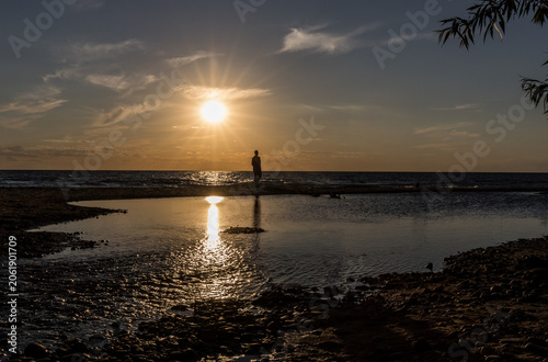 sunset on the beach