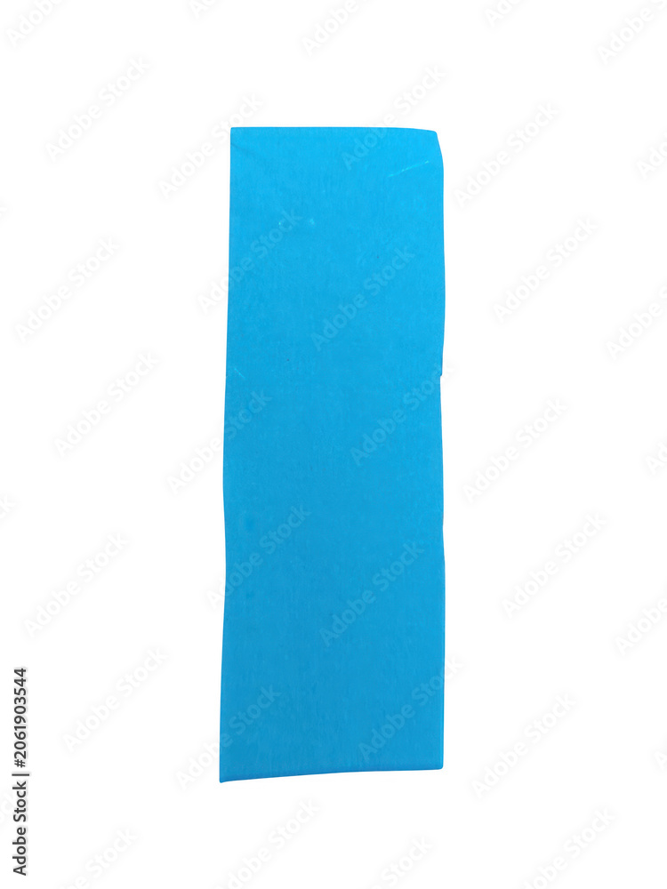 Naklejka premium Bright blue paper envelope standing vertically