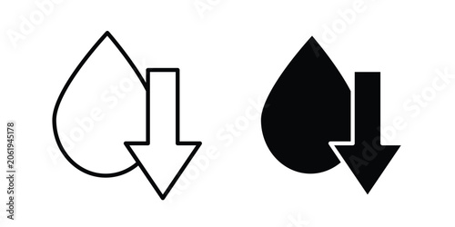 Fotografie Low water level icon