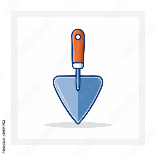 Blue wine glass with orange stem vector