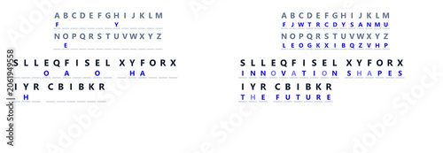 Photos Abstract typography design featuring innovative shapes and text