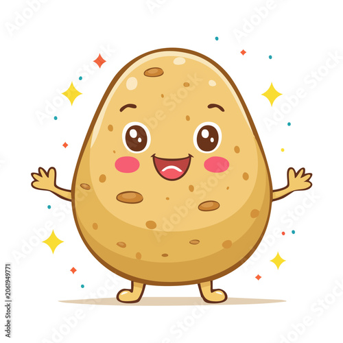 Cartoon yellow face with pink cheeks and smile
