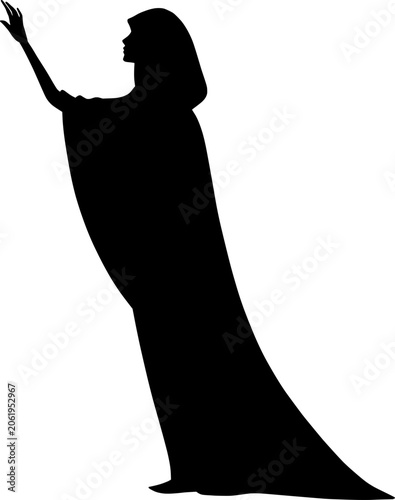 Canvastavla Dark fantasy witch silhouettes set with hooded robe