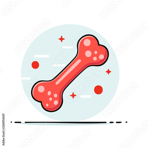 Flat design illustration of bacteria cells