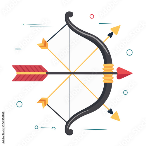 Flat design wind turbine with sun icon