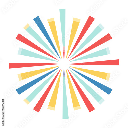 Flat design starburst vector graphic