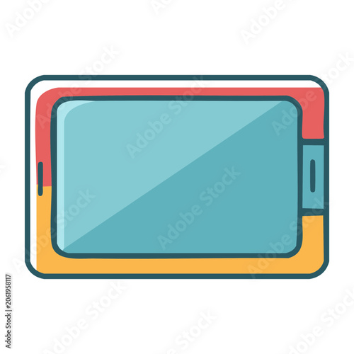 Flat design smartphone icon with gradient screen
