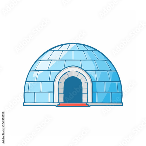 Flat design geometric dome structure