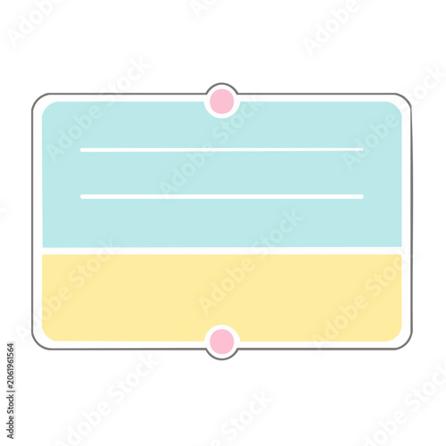 Flat design notebook with lined pages and pastel cover