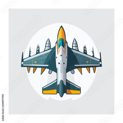 Flat design helicopter front view vector