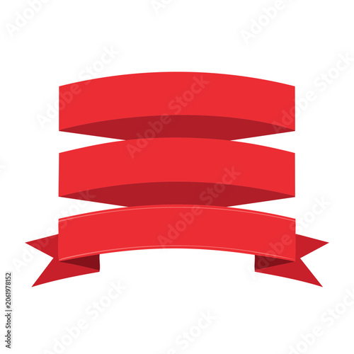 Red flat design umbrella top view
