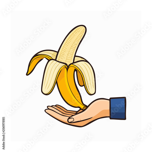 Yellow banana shaped like a sneaker