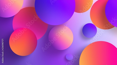 Dynamic Abstract Background with Vibrant Floating Spheres | Modern Creative Graphic Design
