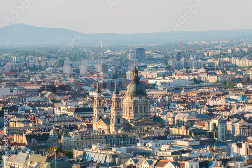Photography A panorama of Budapest, the capital of Hungary, with a view of St