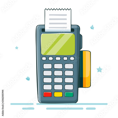 Blue calculator with yellow screen and buttons